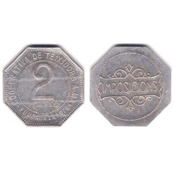 Cooperativa de Teixidors a Mà. 2 Pesetas (MBC+)