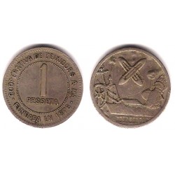 Cooperativa de Teixidors a Mà. 1 Peseta (MBC)