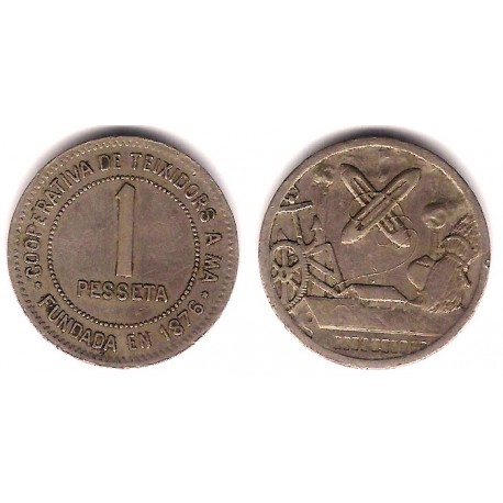 Cooperativa de Teixidors a Mà. 1 Peseta (MBC)