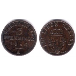 Estados Alemanes (Prussia). 1856A. 3 Pfennig (MBC+)