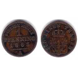 (480) Estados Alemanes (Prussia). 1863(A). 1 Pfennig (MBC+)