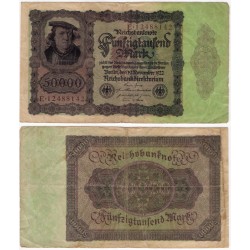 (80) Imperio Alemán (Weimar). 1922. 50000 Mark (BC)