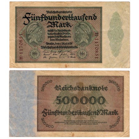 (88b) Imperio Alemán (Weimar). 1923. 500000 Mark (MBC)