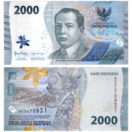 (W163) Indonesia. 2022. 2000 Rupiah (EBC)