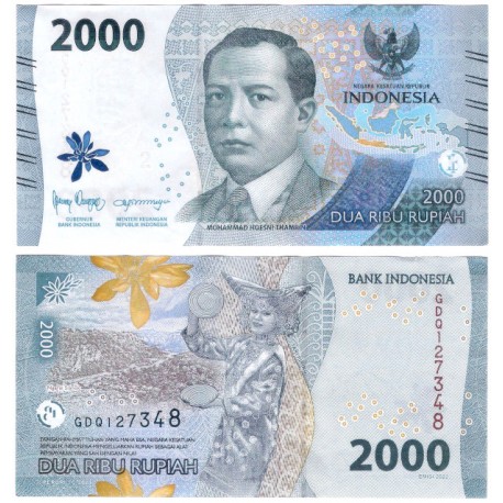 (W163) Indonesia. 2022. 2000 Rupiah (EBC)