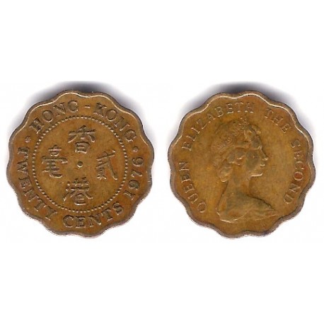 (36) Hong Kong. 1976. 20 Cents (MBC-)
