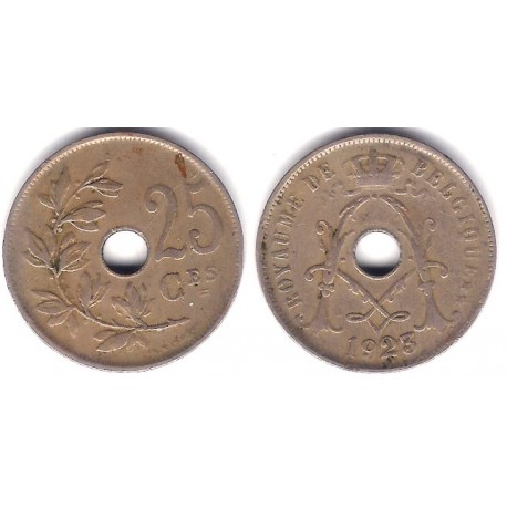 (68.1) Bélgica. 1923. 25 Céntimos (BC+)