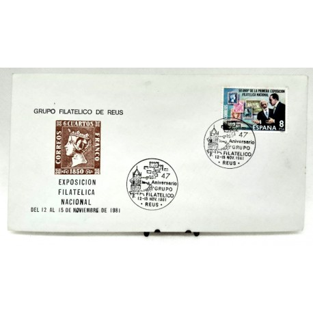 Sobre Primer Día. España. 1981. Reus. Exposición Filatélica Nacional (Nuevo)