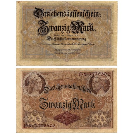 (48b) Imperio Alemán. 1914. 20 Mark (MBC+)