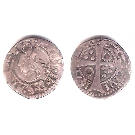 Carlos II. 1674. 1 Real (MBC) (Plata) Ceca de Barcelona. Defecto