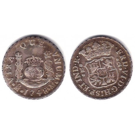 Fernando VI. 1748. 2 Reales (MBC+) (Plata) Ceca de Mejico M