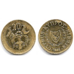 (56.3) Chipre. 2004. 10 Cents (MBC+)