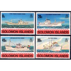 Islas Salomón. 1980. Serie Completa (Nuevo) Navegación, Ciencia e Investigación y Barcos Comerciales