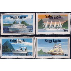 Santa Lucía. 1991. Serie Completa (Nuevo) Barcos y Veleros