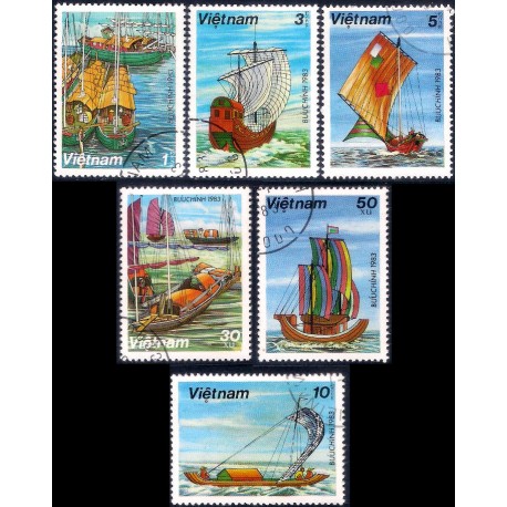Vietnam. 1983. Serie de 6 Valores (Usado) Barcos y Veleros
