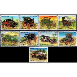 Paraguay. 1983. Serie de 9 Valores (Nuevo) Coches Antiguos