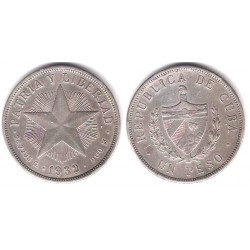(15.2) Cuba. 1932. 1 Peso (MBC+) (Plata)