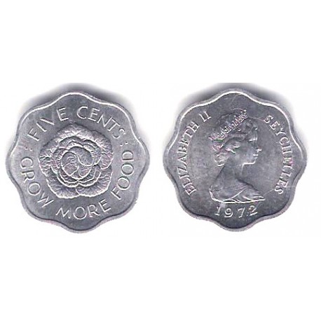 (18) Seychelles. 1972. 5 Cents (SC)