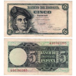 Estado Español. 1948. 5 Pesetas (MBC+) Serie A