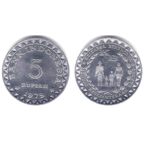 (43) Indonesia. 1979. 5 Rupiah (SC)