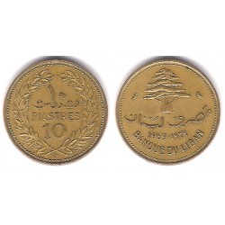 (26) Líbano. 1969. 10 Piastres (MBC)