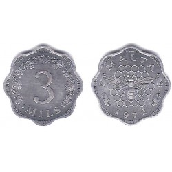 (6) Malta. 1972. 3 Mils (SC)