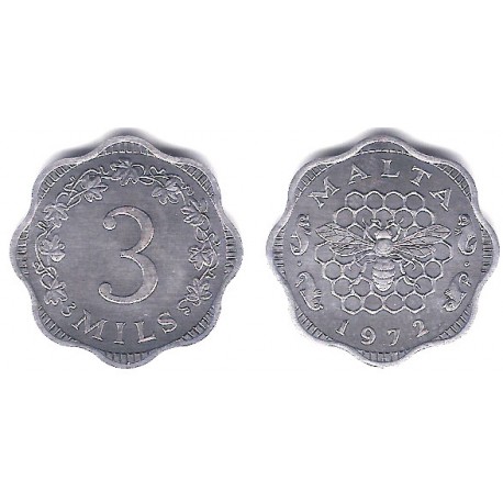 (6) Malta. 1972. 3 Mils (SC)
