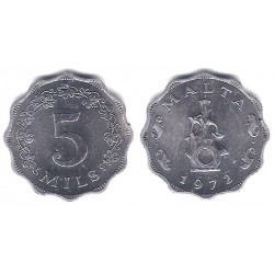(7) Malta. 1972. 5 Mils (SC)