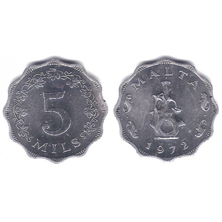 (7) Malta. 1972. 5 Mils (SC)