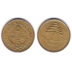 (25.1) Líbano. 1970. 5 Piastres (EBC)