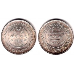 (Y75) Estados Nativos de la India (Kutch). 1936(VS1993). 5 Kori (SC) (Plata)