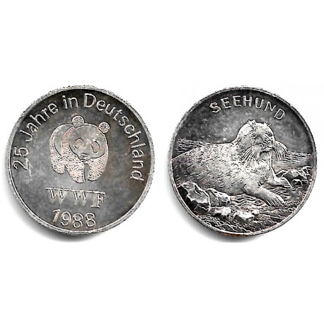 Medalla. 25 Aniversario WWF en Alemania (EBC+) (Plata)