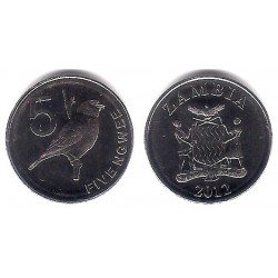 Zambia. 2012. 5 Ngwee (SC)