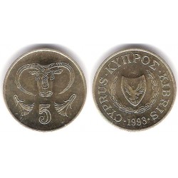 (55.3) Chipre. 1993. 5 Cents (SC-)