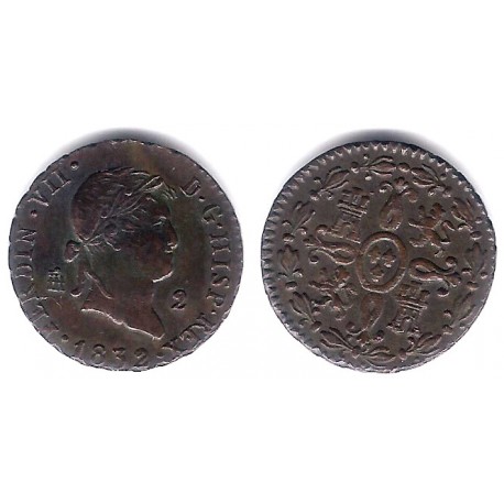Fernando VII. 1832. 2 Maravedi (EBC) Ceca de Segovia