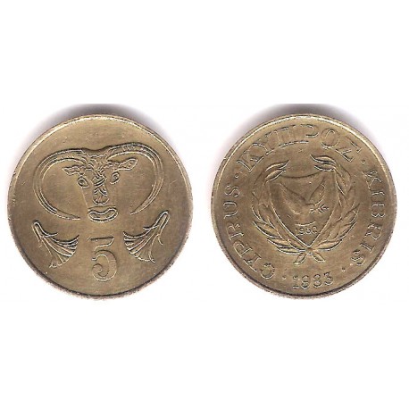 (55.1) Chipre. 1983. 5 Cents (MBC)