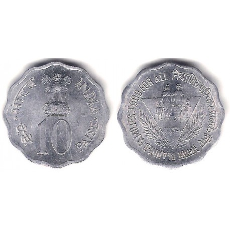(28) India. 1974. 10 Paise (EBC)