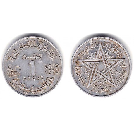 (Y46) Marruecos. 1951. 1 Franc (MBC+/MBC)