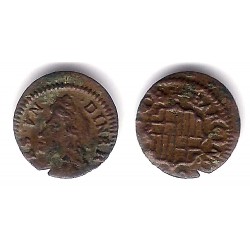 Carlos III (Arch. Austria). 1708. Dinero (MBC/MBC-) Ceca de Barcelona