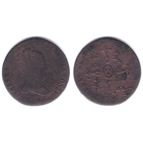 Isabel II. 1846. 8 Maravedi (RC+/RC) Ceca de Jubia