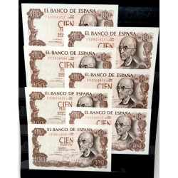 España. 1970. Lote de 7 Billetes de 100 Pesetas (EBC/EBC-)