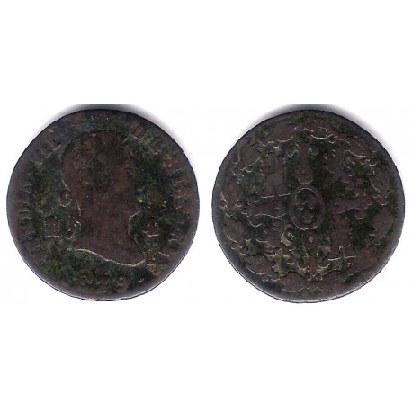 Fernando VII. 1829. 4 Maravedi (BC/BC-) Ceca de Segovia