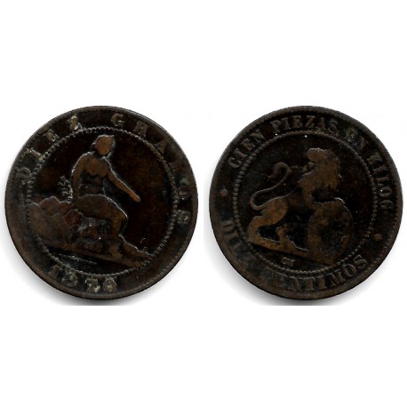 Gobierno Provisional. 1870. 10 Céntimos (BC) Ceca de Barcelona OM