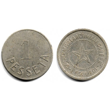 Cooperativa la Activitat Obrera l'Esquirol. 1 Peseta (MBC)