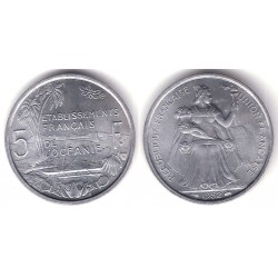 (4) Oceania Francesa. 1952. 5 Francs (SC)
