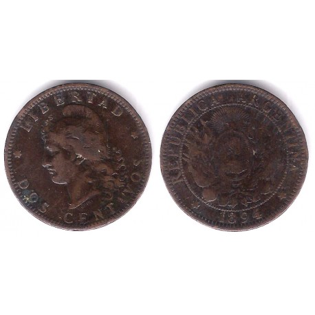 (33) Argentina. 1894. 2 Centavos (BC)