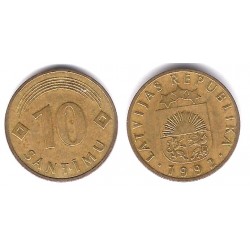 (17) Letonia. 1992. 10 Santimu (MBC-)