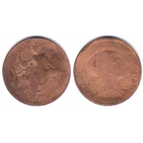(843) Francia. 1916. 10 Centimes (BC/BC-)