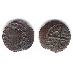 Felipe III. Sin Fecha. Dinero (BC+) Ceca de Barcelona