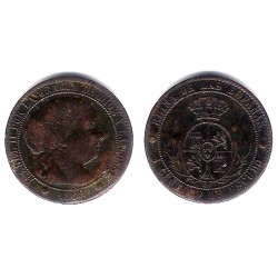 Isabel II. 1868. 1 Céntimo de Escudo (BC) Ceca de Barcelona OM